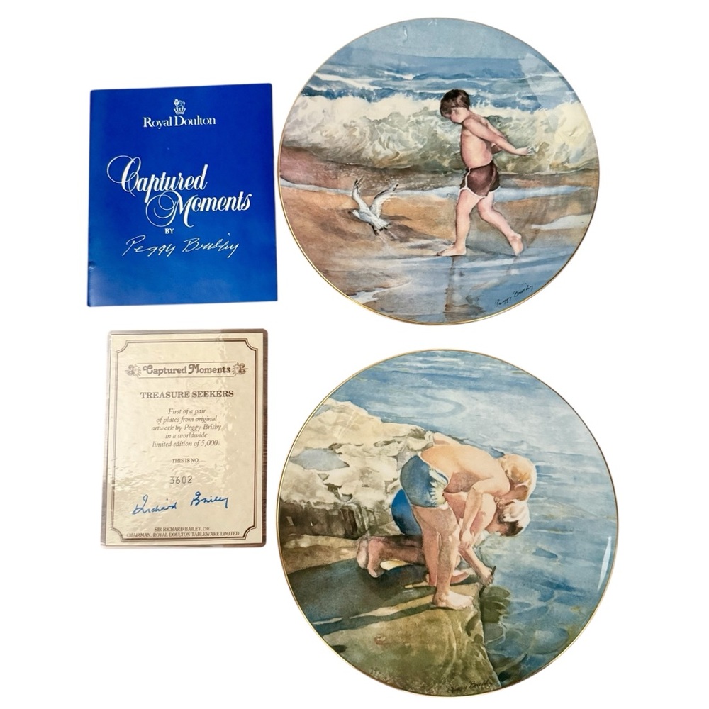 Royal Doulton Captured Moments Collectible Plates Treasure Seekers Vintage